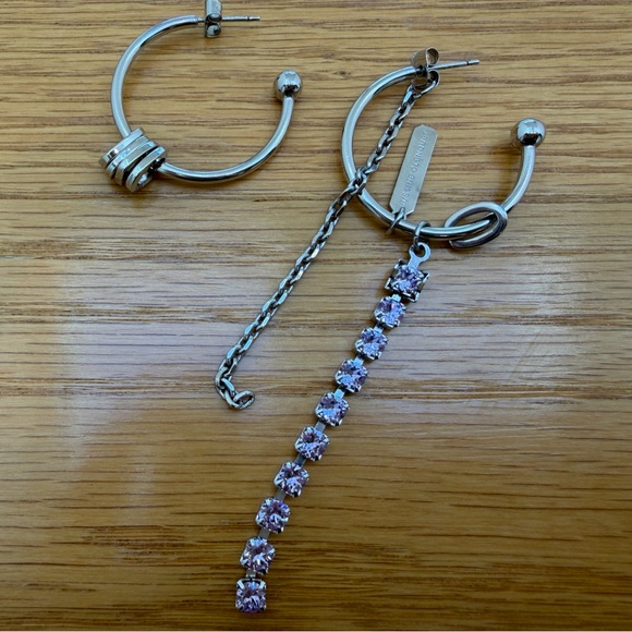 Justine Clenquet SSENSE EXCLUSIVE Purple Petra Earrings - Picture 3 of 4